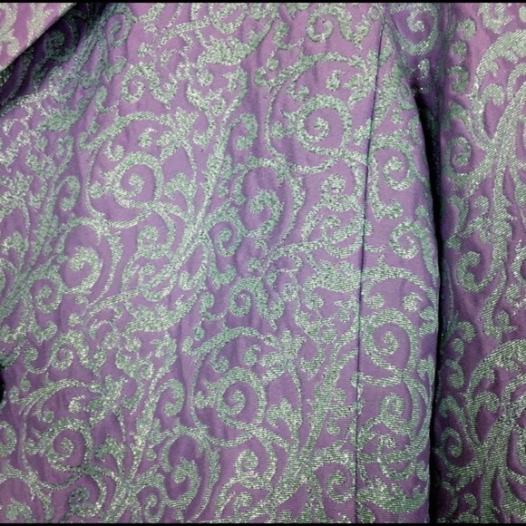 Dollhouse Satin Brocade Suit Jacket Violet Size M - Picture 4 of 8